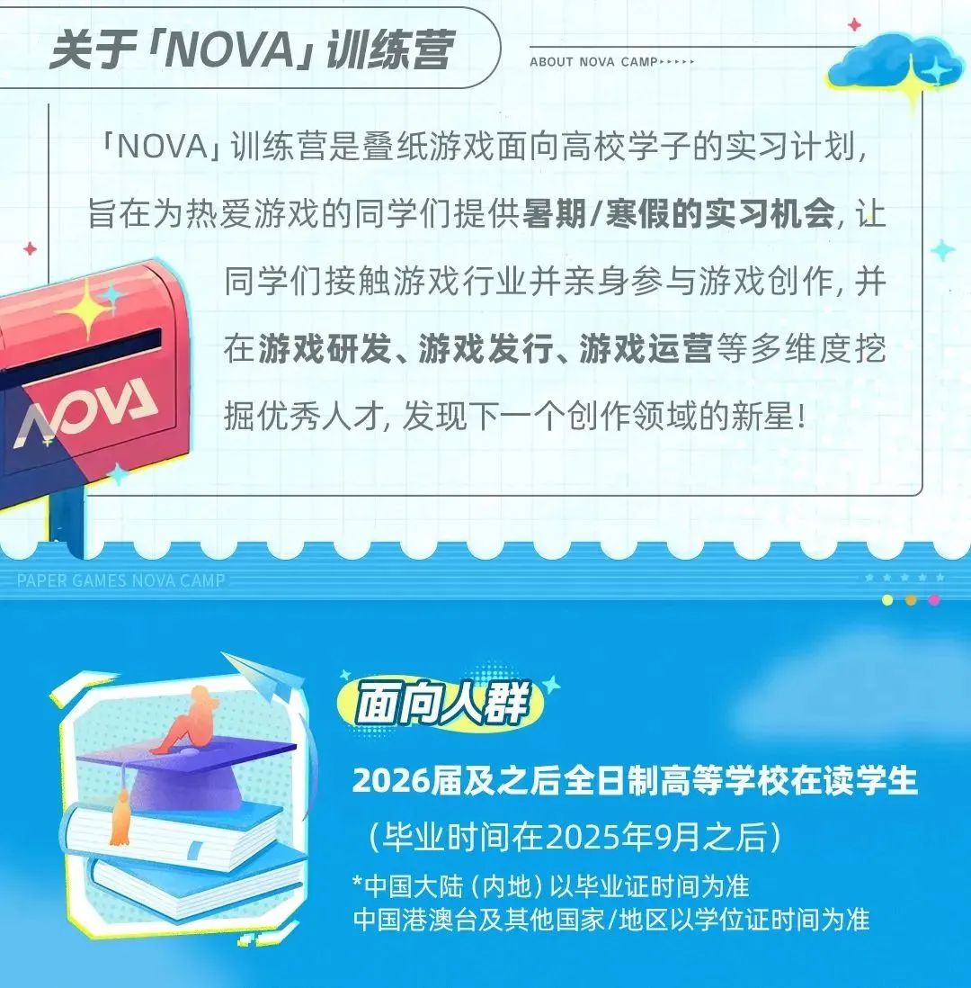 叠纸游戏2025暑期实习项目「NOVA」训练营招募启动！